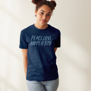 Liebe Frieden hoffen Freude am blauen Urlaub Tri-Blend Shirt