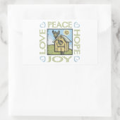 Liebe, Frieden, Hoffnung, Freude Rechteckiger Aufkleber (Tasche)