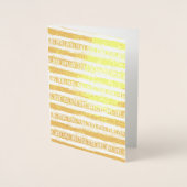 Liebe Frieden Inspiration Streifen Folienkarte (Vorderseite)