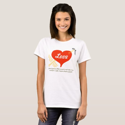 Liebe, Frieden - jederzeit Shirt (Vorne ganz)