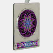 Liebe Frieden Joy Kaleidoscope Mandala Ornament (Rechts)