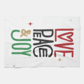 Liebe, Frieden, Joy Kitchtuch Geschirrtuch (Horizontal)