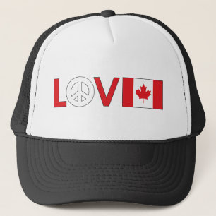 Liebe-Frieden Kanada Truckerkappe