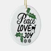 Liebe Frieden Keramik Ornament (Rechts)