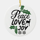 Liebe Frieden Keramik Ornament (Vorne)