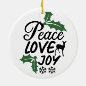 Liebe Frieden Keramik Ornament (Hinten)