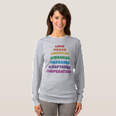 Liebe, Frieden...Langarm T-Shirt (Vorne ganz)