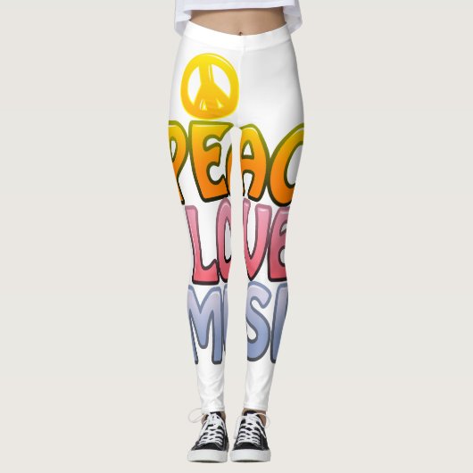 Liebe Frieden. Leggings (Vorderseite)