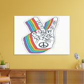 Liebe Frieden Leinwanddruck (Insitu (Wohnzimmer))