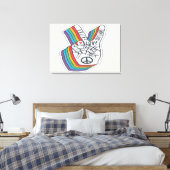 Liebe Frieden Leinwanddruck (Insitu (Schlafzimmer))