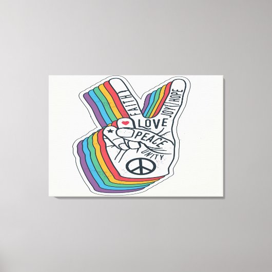 Liebe Frieden Leinwanddruck (Vorderseite)