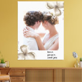 Liebe Frieden Leinwanddruck (Insitu (Wohnzimmer))