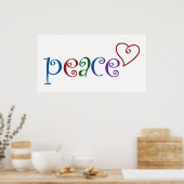 Liebe, Frieden Poster (Küche)