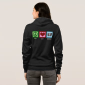 Liebe Frieden Radiologie Hoodie (Schwarz voll)