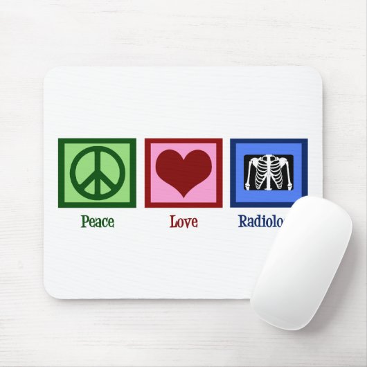 Liebe Frieden Radiologie Mousepad (Mit Mouse)