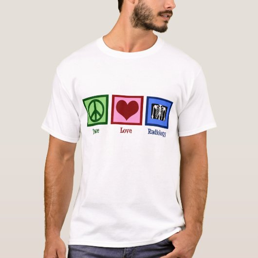 Liebe Frieden Radiologie T-Shirt (Vorderseite)