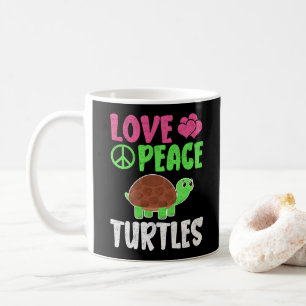 Liebe Frieden Schildkröten Süße Zoo-Tiere Schildkr Kaffeetasse