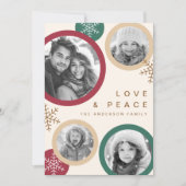 Liebe Frieden Schneeflocken Weihnachten Foto Urlau (Vorderseite)