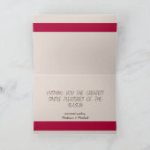 Liebe. Frieden. Schokolade. Weihnachtskarte Feiertagskarte (Innenseite)