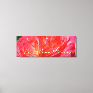 Liebe Frieden Stillen Leinwand Rose Kunst Drucke