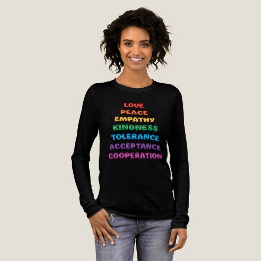 Liebe, Frieden... Tri-Blend Shirt (Volle Vorderseite)