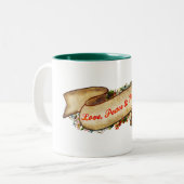 Liebe-Frieden u. Harmonie Zweifarbige Tasse (Vorderseite Links)
