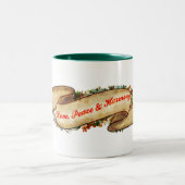 Liebe-Frieden u. Harmonie Zweifarbige Tasse (Mittel)