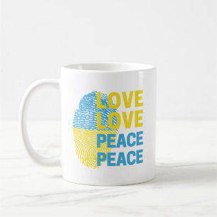 Liebe Frieden Ukraine Unterstützung Ukraine Kaffeetasse