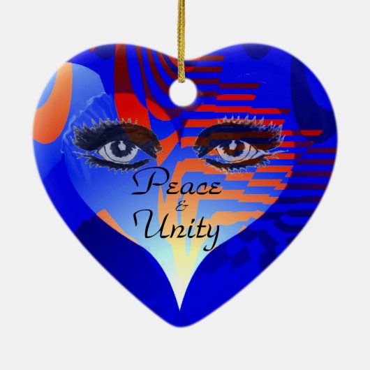 Liebe, Frieden und Einheit _ Keramikornament (Hinten)