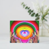 Liebe, Frieden und Einheit_ Postkarte (Stehend Vorderseite)