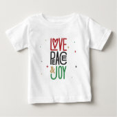 Liebe, Frieden und Freude Baby T-shirt (Vorderseite)