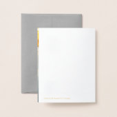 Liebe Frieden und Freude Erstes Foto Gold Folienkarte (Rückseite mit Umschlag)