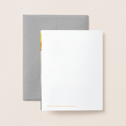 Liebe Frieden und Freude Erstes Foto Gold Folienkarte (Rückseite mit Umschlag)