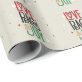 Liebe, Frieden und Freude Geschenkpapier (Rolleneckpunkt)