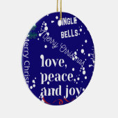 Liebe Frieden und Freude Keramik Ornament (Rechts)