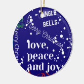 Liebe Frieden und Freude Keramik Ornament (Links)