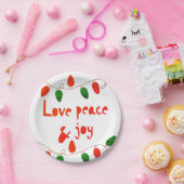 Liebe Frieden und Freude Pappteller (Party)