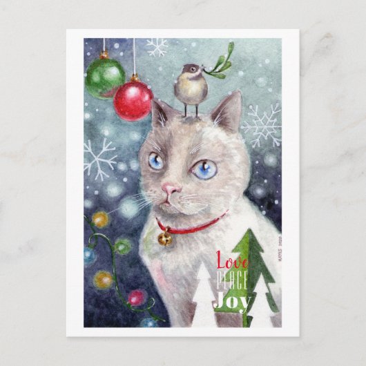 Liebe, Frieden und Freude Postkarte (Vorderseite)