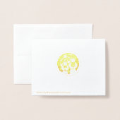 Liebe, Frieden und Freude Weihnachten und Hirsche Folienkarte (Rückseite mit Umschlag)