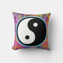 Liebe, Frieden und Gefärbte Krawatte Yin Yang Top Kissen
