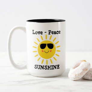 Liebe Frieden und Sonnenschein Zweifarbige Tasse