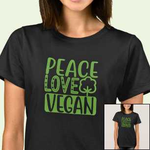 Liebe Frieden Vegan - auf dunkler Farbe T-Shirt