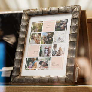 LIEBE & FRIEDENSFAMILIE FOTO COLLAGE POSTER UND DR