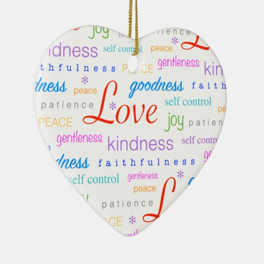 Liebe FRIEDENSfreude-Frucht des Geistes bunt Keramikornament (Rechts)