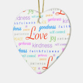 Liebe FRIEDENSfreude-Frucht des Geistes bunt Keramikornament (Links)