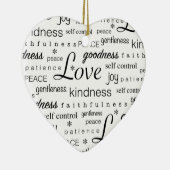 Liebe FRIEDENSfreude-Frucht des Geistes Keramikornament (Rechts)