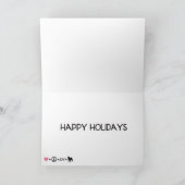 Liebe-Friedensfreude-Mops Feiertagskarte (Innenseite)