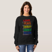 Liebe Friedensgleichheit Kindess Integration Rainb Sweatshirt (Vorne ganz)