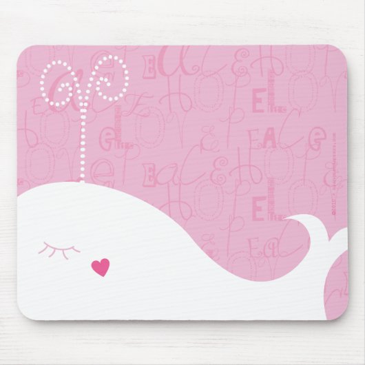Liebe-Friedenshoffnungs-Wal Mousepad (Vorne)