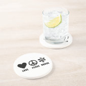 Liebe-Friedenskrankenschwester Sandstein Untersetzer (Seite)